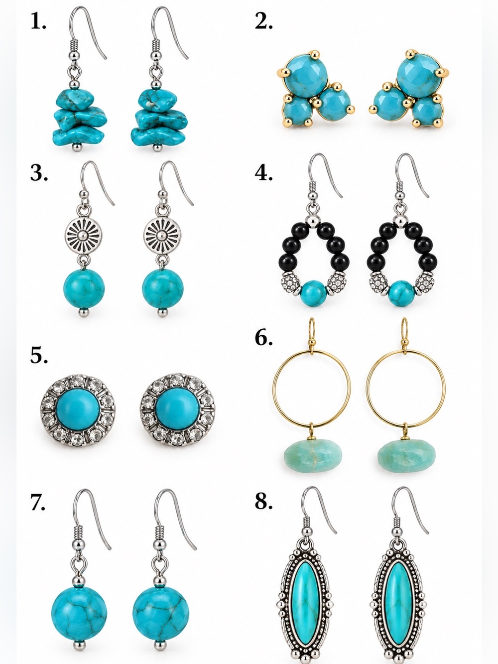 Turquoise Earring Sets • BRAND NEW • Choose Yours
